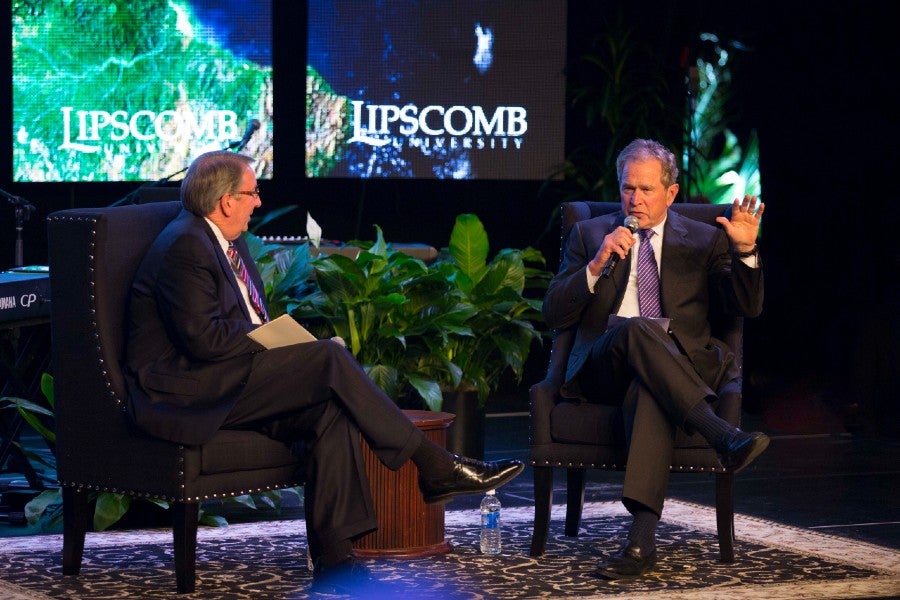 President Lowry with former U.S. President Bush at Imagine