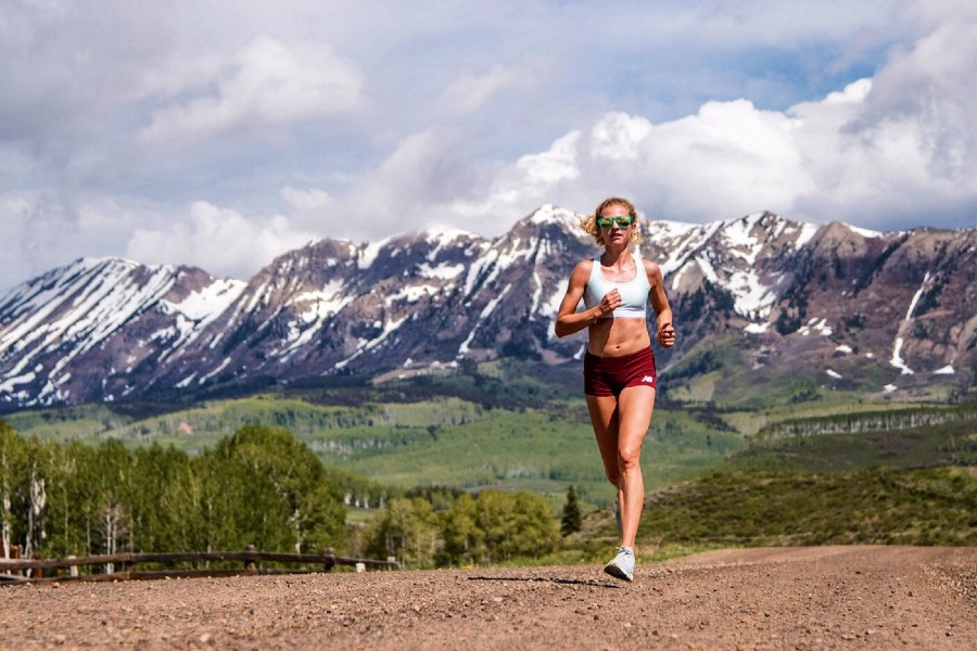 Maddie Alm running in Colorado