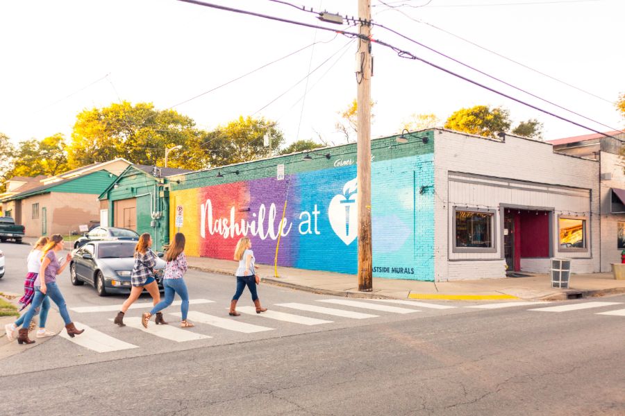 Students in 12 South in Nashville