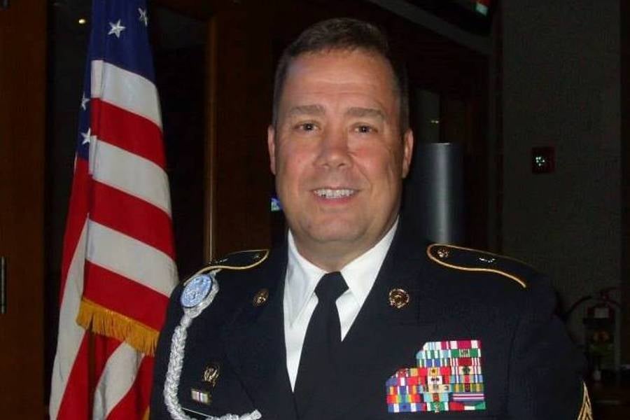 SFC Brett Lashlee in military uniform