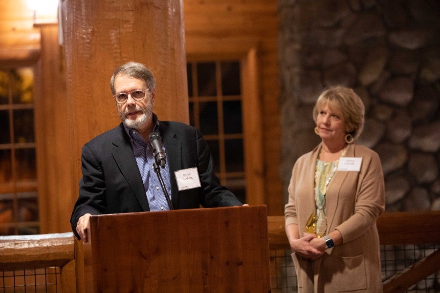 David and Jenny LaVelle accepting their award