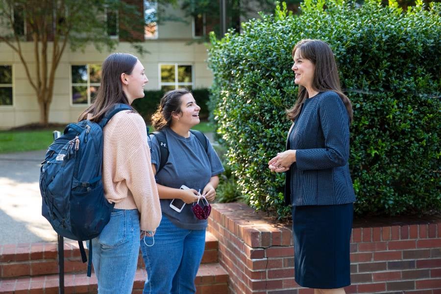 Dr Mcqueen with students