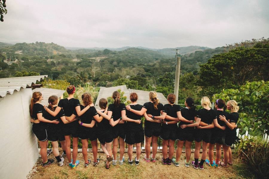 Mission team overlooking village