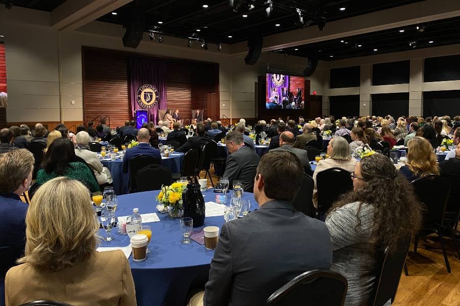 Guests gathered for the Inauguration symposium breakfast