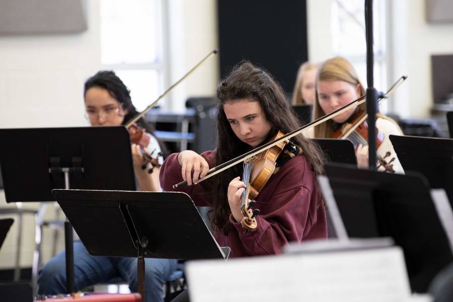 violinist in orchestra