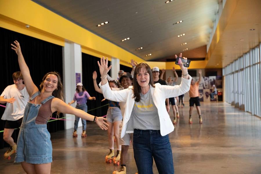 Roller skating in allen arena