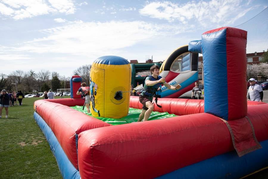 Students at the Lipscomb carnival