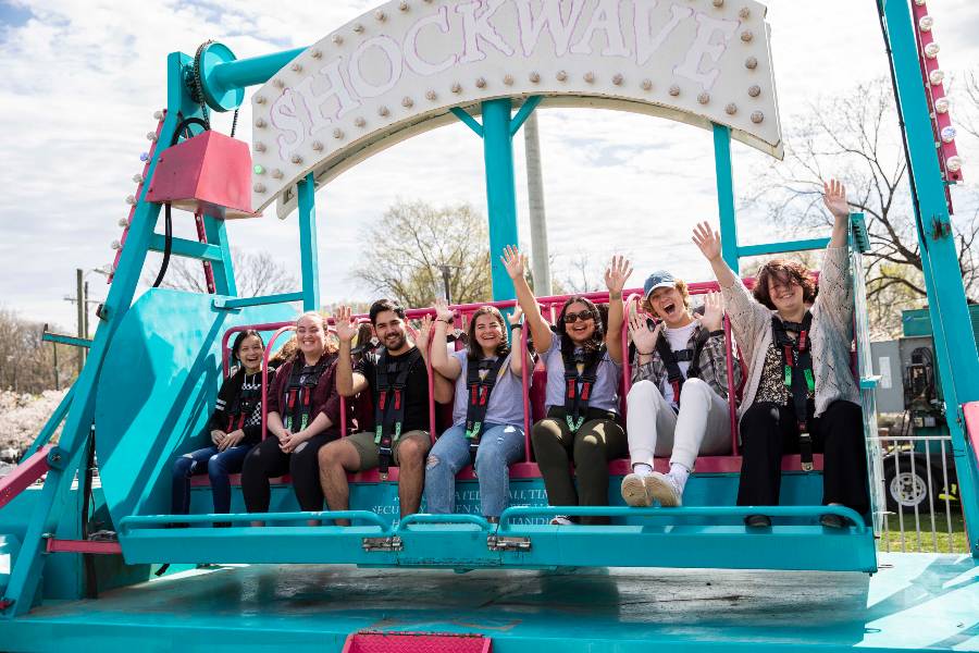 Students at the Lipscomb carnival