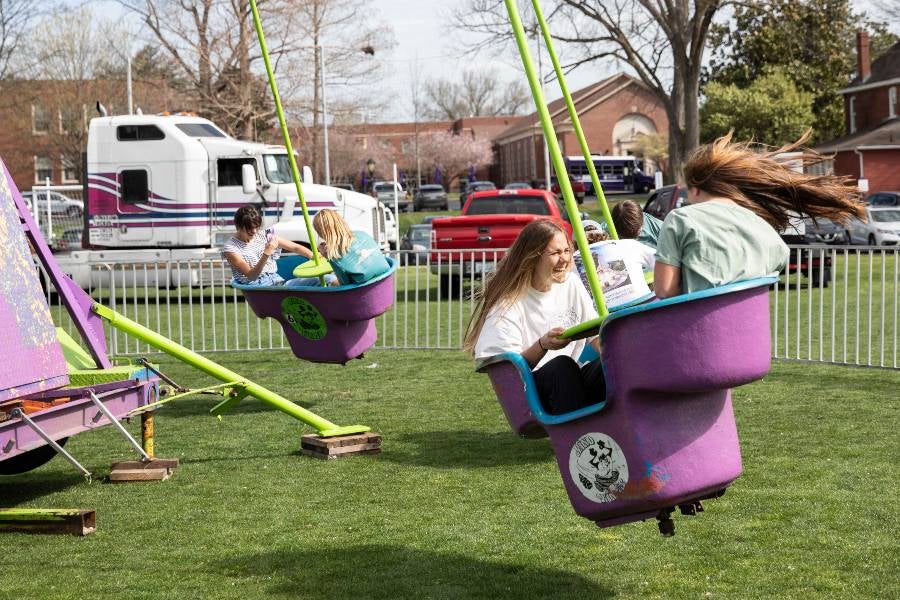 Students at the Lipscomb carnival