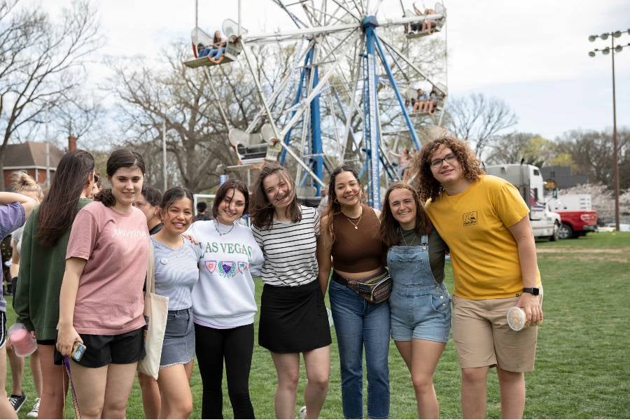 Students at the Lipscomb carnival