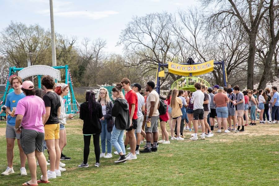 Students at the Lipscomb carnival