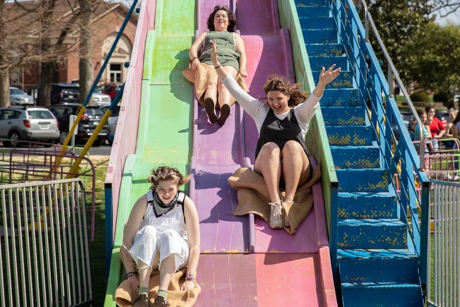 Students at the Lipscomb carnival