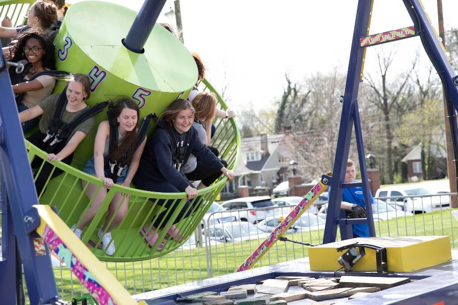 Students at the Lipscomb carnival