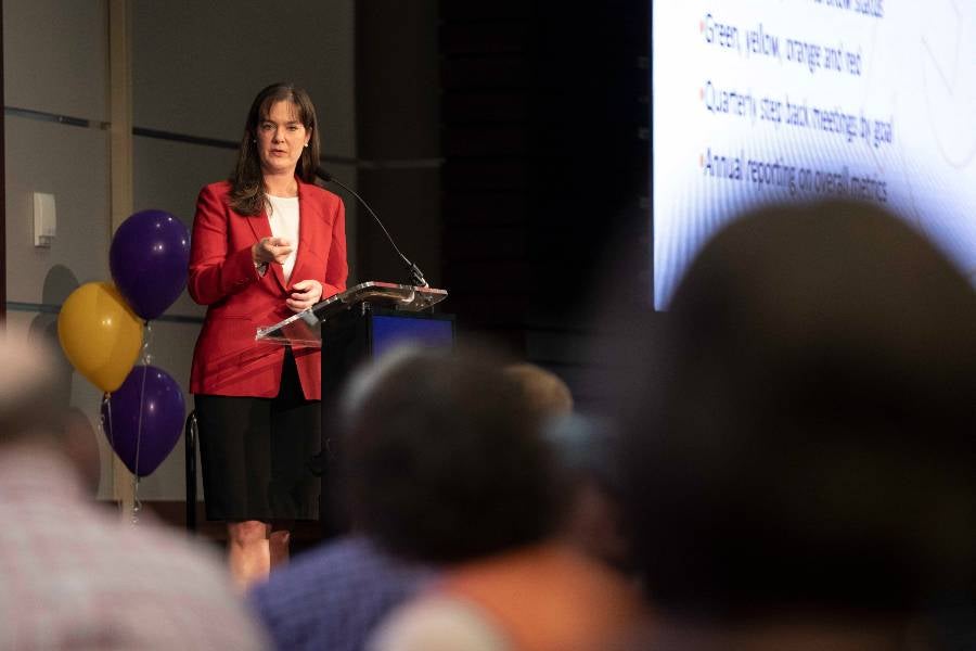 The launch of Lipscomb Impact 360, the university's strategic plan, highlighted President McQueen's first year in office.
