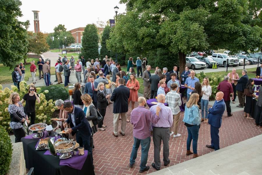 Reception in front of Crisman