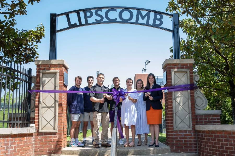 Arch ribbon cutting