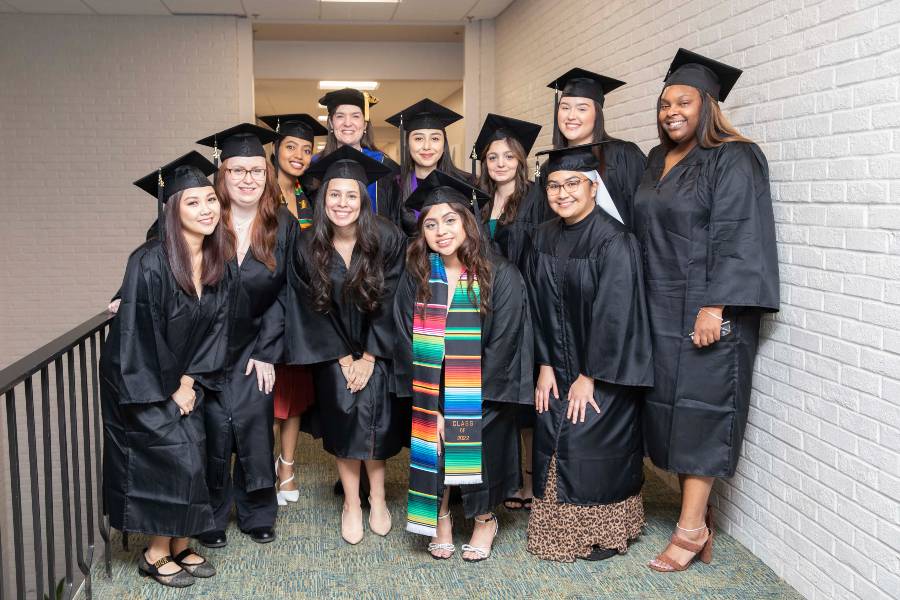 First-generation students at the pinning ceremony. 