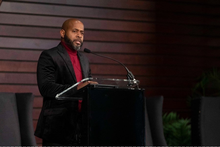 Orpheus Heyward speaks at MLK event