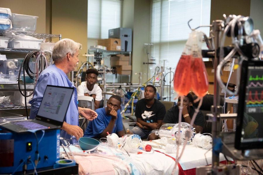 Students learn about IVs
