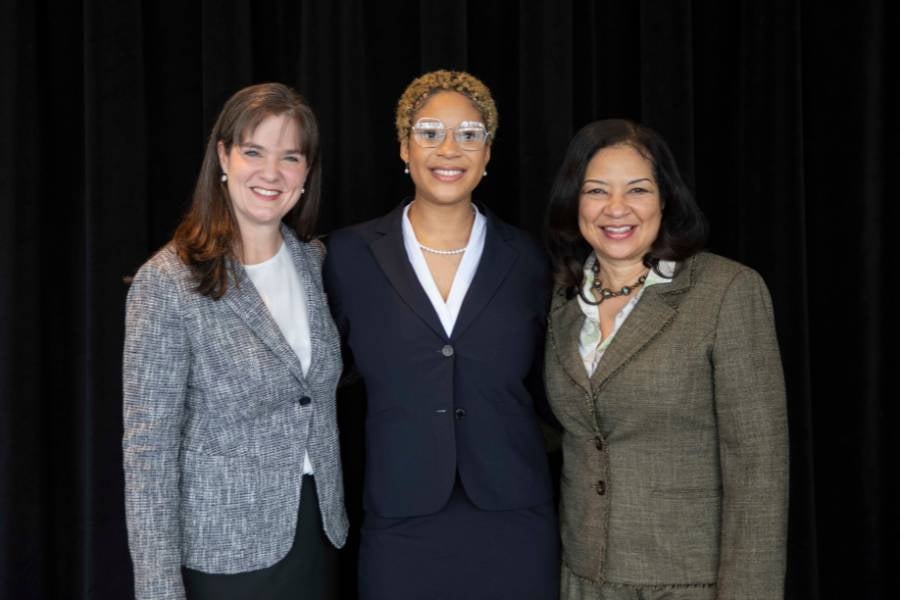 President Candice McQueen, Imani Suitt and Deidre Thomas. 