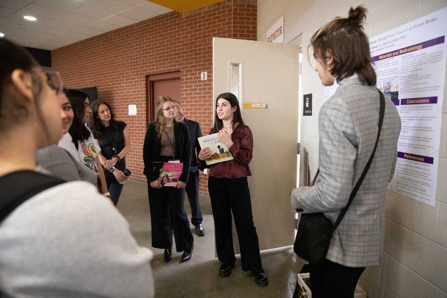 The students present their research at the Student Scholars Symposium