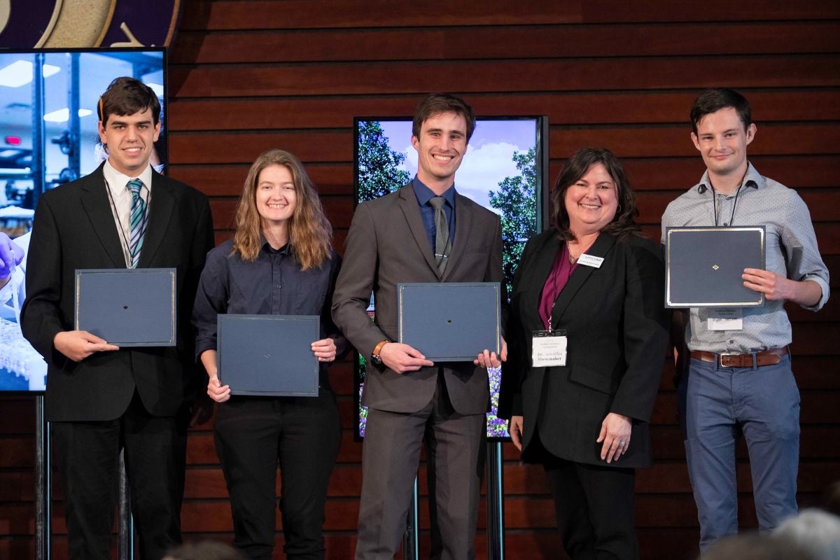 Students being honored at the Student Scholars Symposium