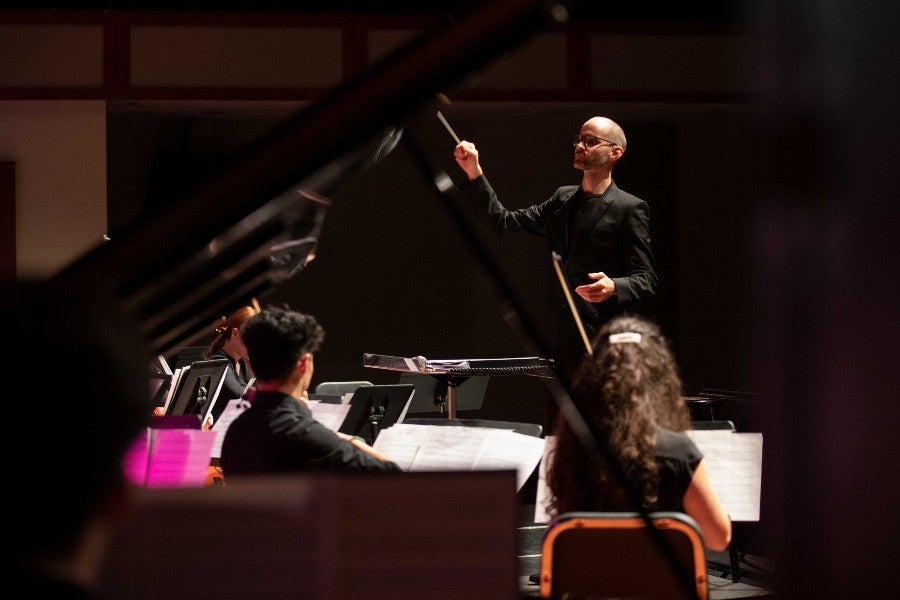 Ben Blasko conducting Lipscomb's Wind Ensemble & Chamber Orchestra