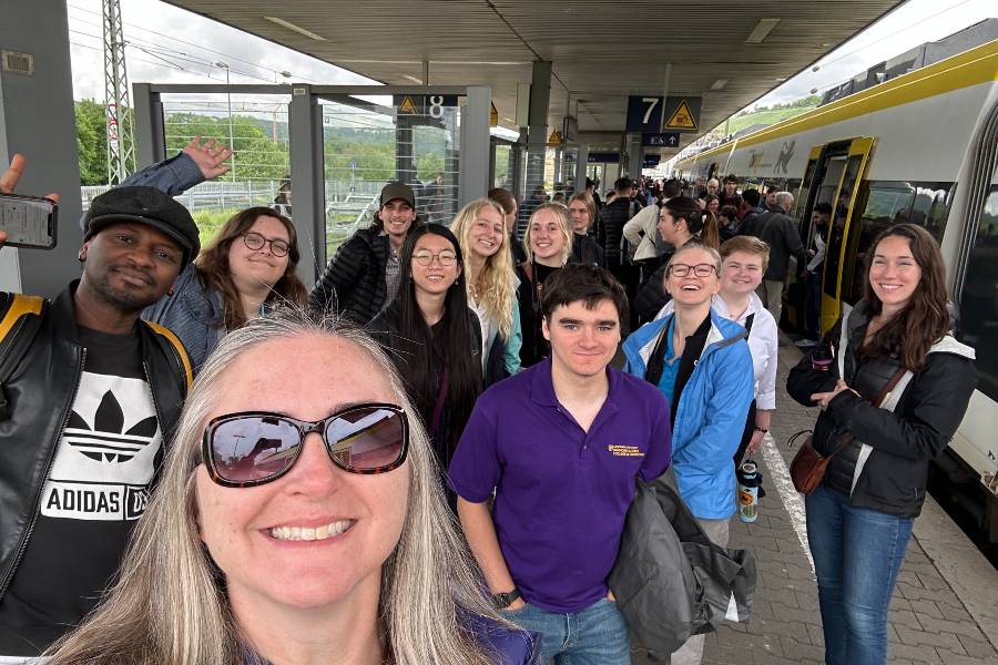Engineering students traveled to Germany to learn about sustainable practices in manufacturing, energy and waste management.