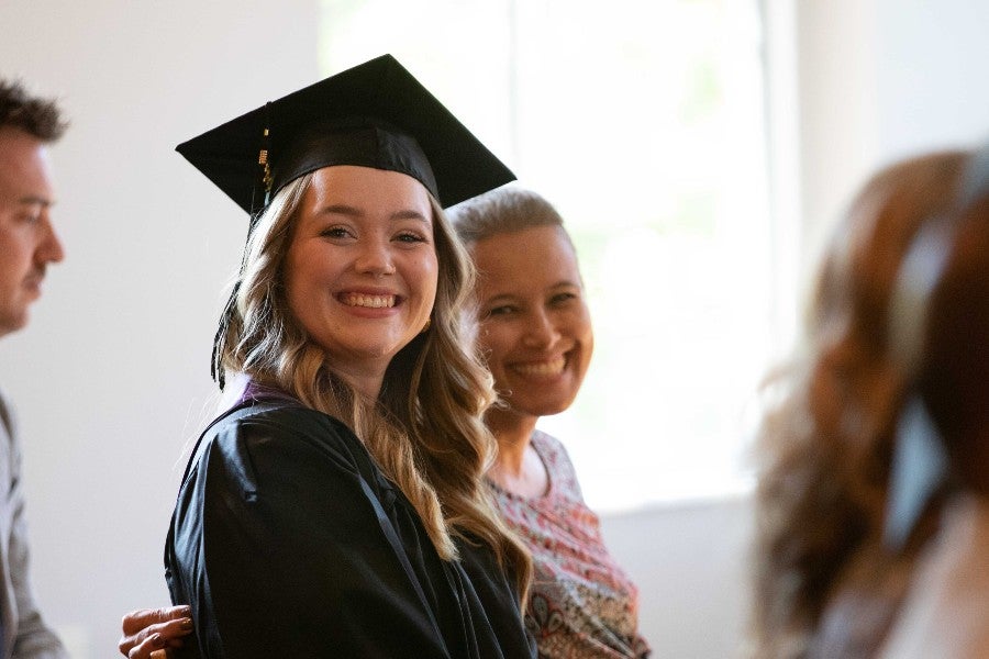 A graduate at the May 2023 pinning ceremony