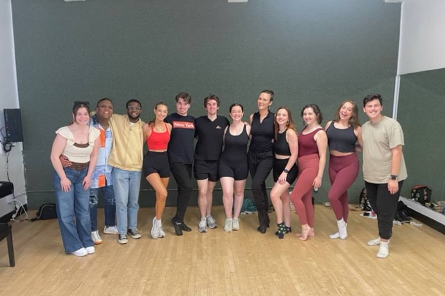 Broadway's Leah Hofmann hosted a dance workshop for students.