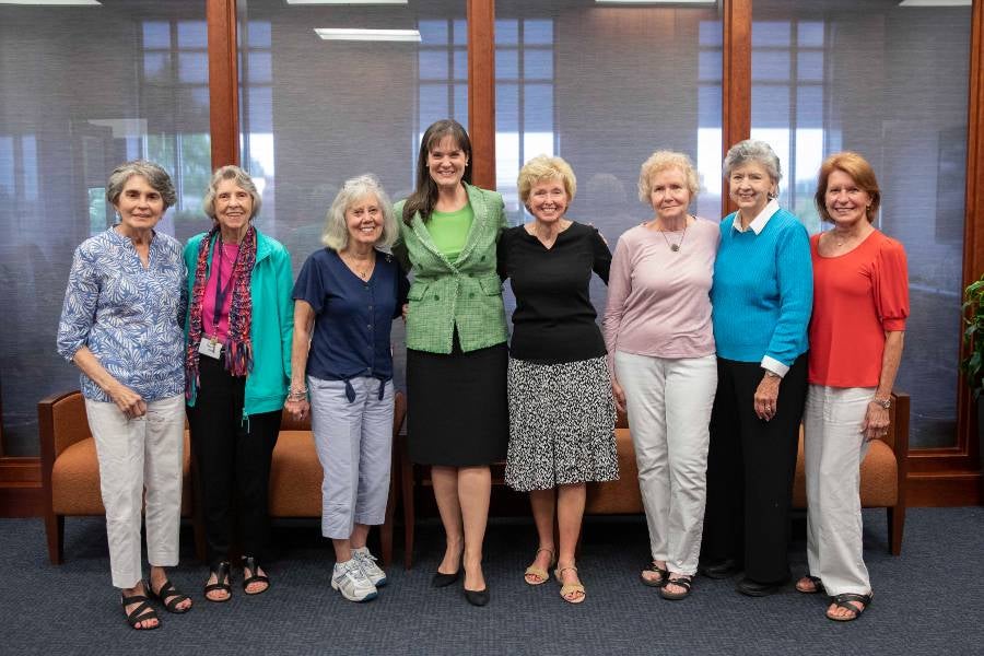 The Fanning group with President McQueen