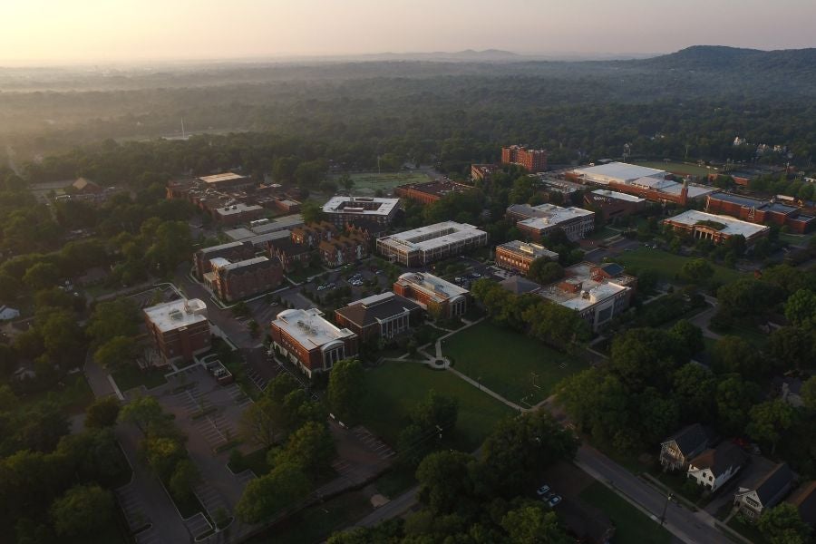 Campus at sunrise