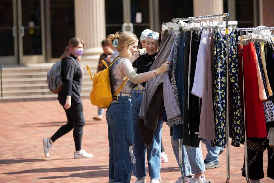 Department Organized Popup Swap with Student Run Thrift Shop in the Square