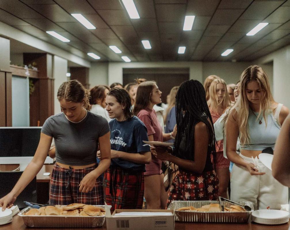 Elam Residents at Pancake Night