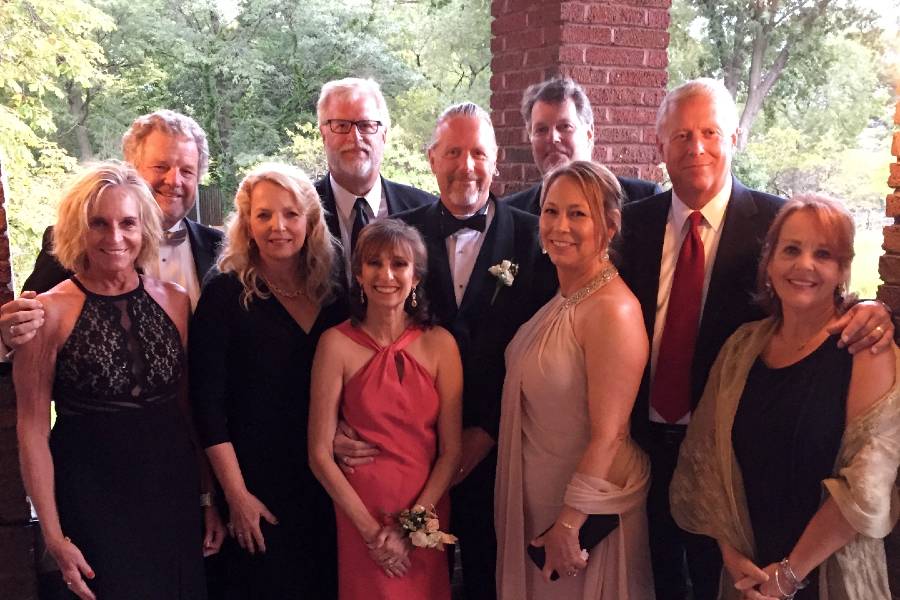 The Five Kelley boys and wives in 2017.