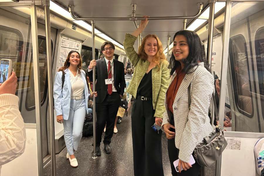 STR students on the Washington DC subway