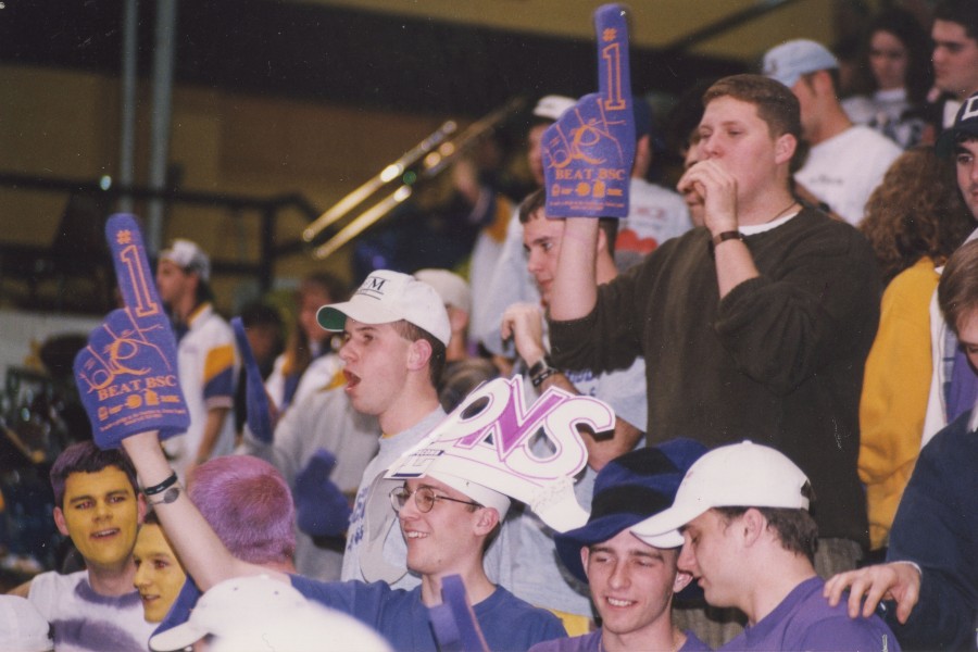 Fans at a 1998 ballgame