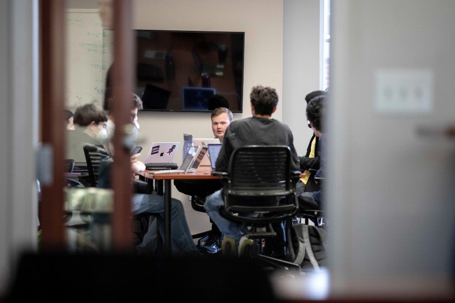 Students working in the Lunatic Labs Class