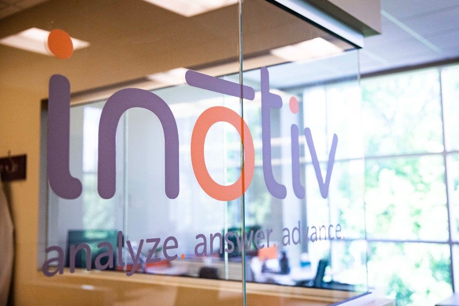 Inotiv logo at their on-campus lab