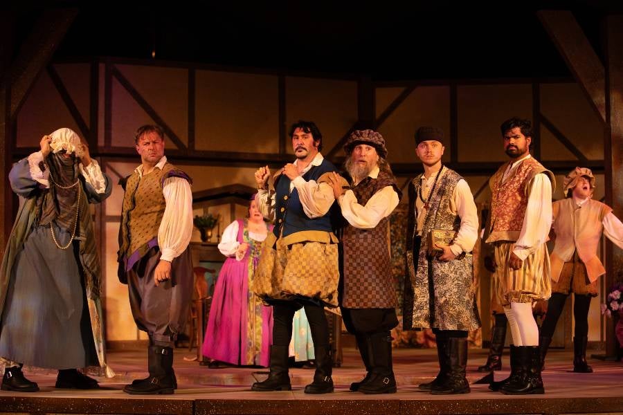 Actors on stage for The Merry Wives of Windsor