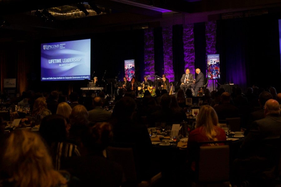 Large group assembled at the JW Marriott. 