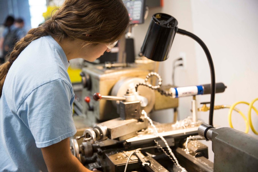 Heinrich in machine shop