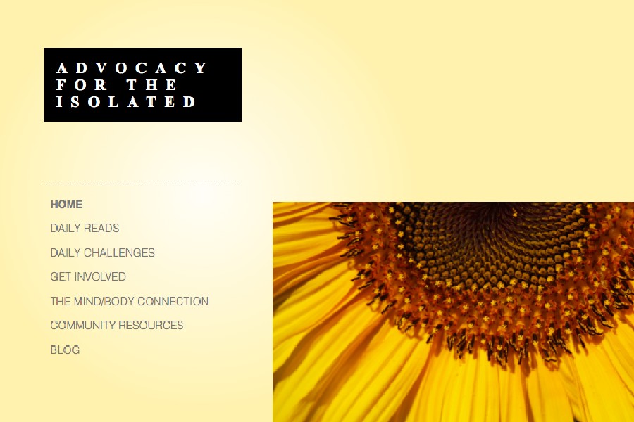Screen shot of advocacy website