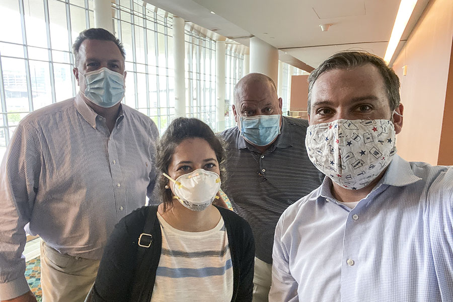 Pharmacists on the task force in masks