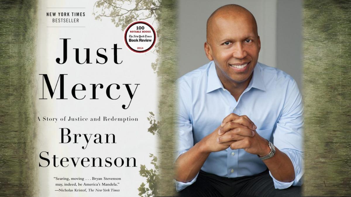 Just Mercy book cover and author Bryan Stevenson