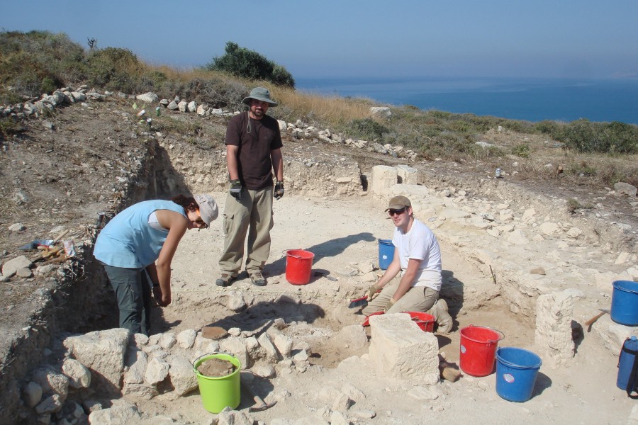 People working at an Archaeology Dig