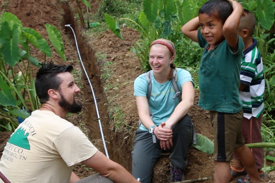 Kirsten Dodson on a project in Guatemala