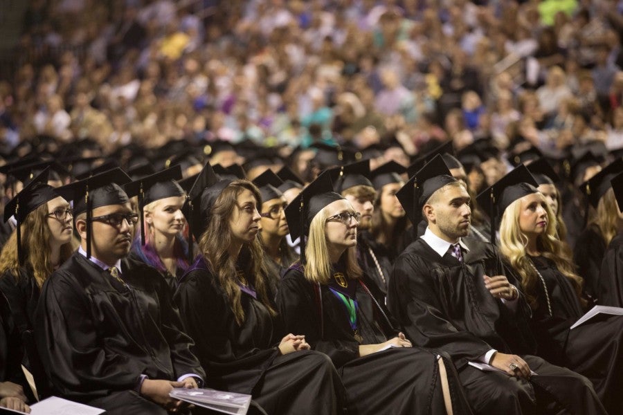 Shot of students in Gap and Gowns