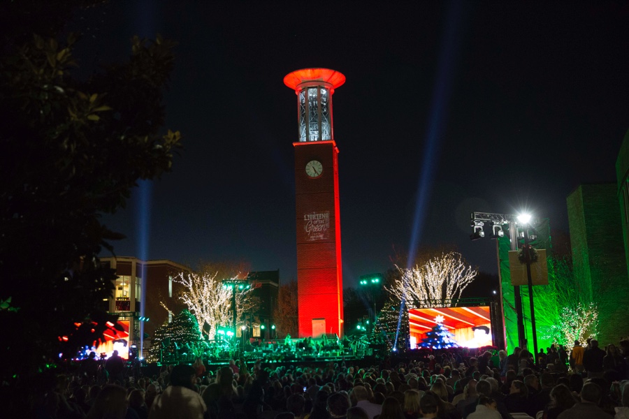 Lighting of the Green concert with Bell tower