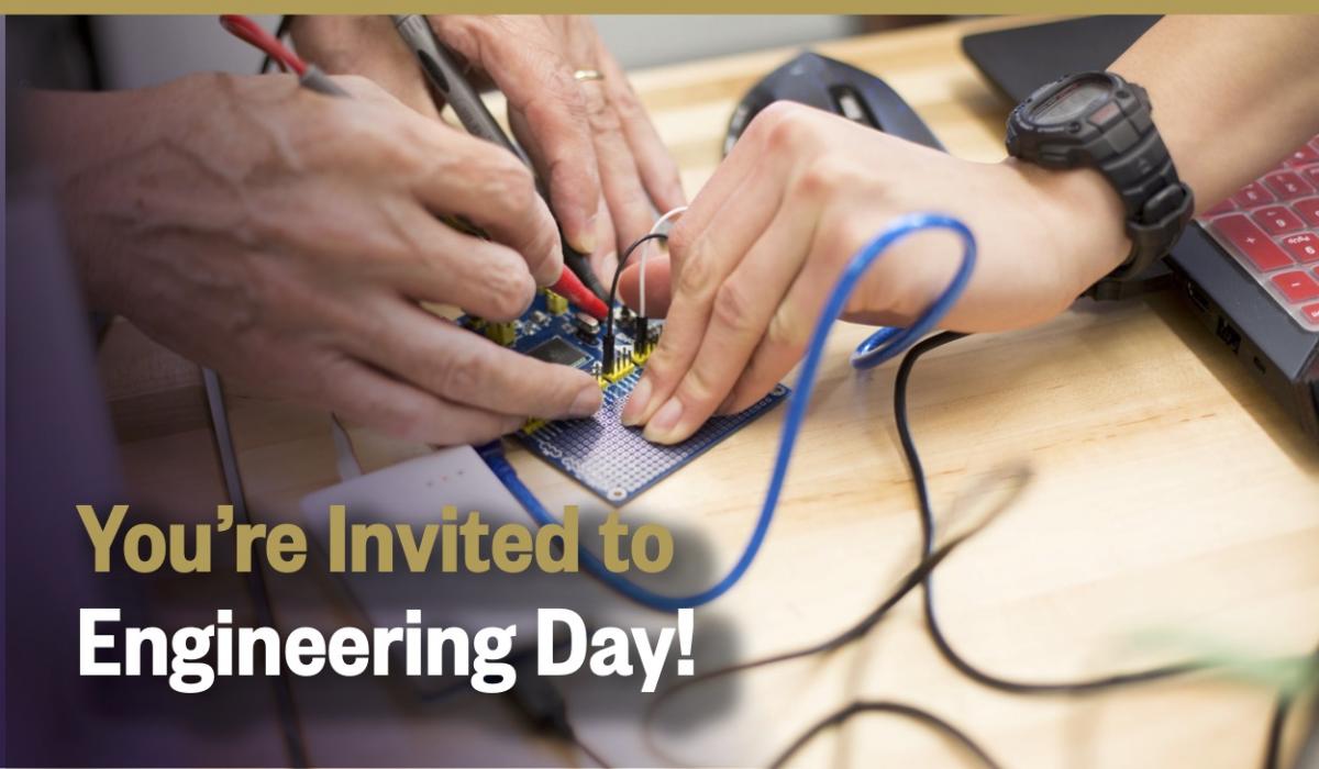 Hands working on an engineering project